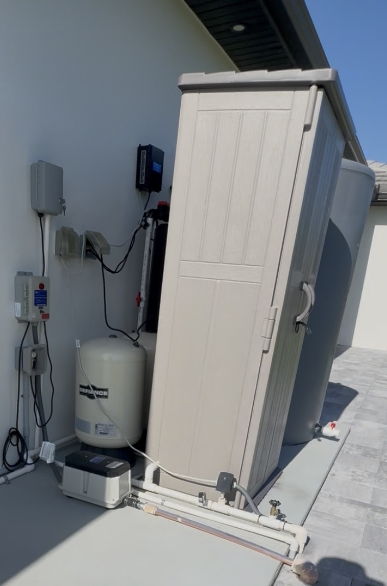 Complete whole-house reverse osmosis system installed by Trinity